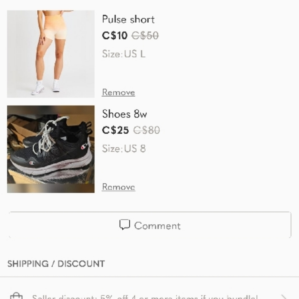 Bundle for leh short and shoes